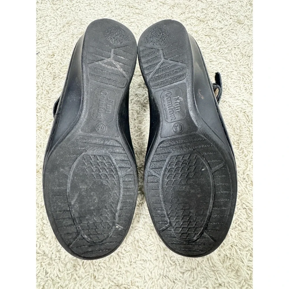 Finn‎ Comfort Women's Black Leather Mary Jane Shoes Size 8 Support Classic Retro